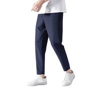 Pantalon Chino Homme Décontractés Classique Pantalons Pantalon Tissu Confort s Sortie Élégant Décontracté Moulants Casual Stretch Doux Business Skinny Coupe Ajustée Grande Taille (Navy #2, L)