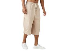 Pantalon Chino Homme Sarouel Kimono Japonais pour Homme Printemps Ete Fin Ample Et Large Style Oriental Chinois Decontracte Respirant Et Confortable Pantalon Jogging Sport
