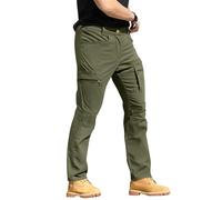 Pantalon Chino Homme Slim Multipoches Cargo Pantalon de Sport Vetement de Travail Homme Classique Tactique Décontracté Extensible Grande Taille Pantalons de Sécurité Vert armée XXL