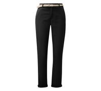 Pantalon chino jambe fuselÃ©e dÃ©lavÃ© taille moyenne femme s.Oliver Noir 36
