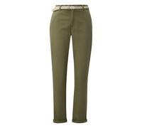 Pantalon chino jambe fuselÃ©e dÃ©lavÃ© taille moyenne femme s.Oliver Vert 36 Tall