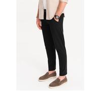 Pantalon Chino - OMBRE - Pour Homme - Noir - Coupe régulière - Passepoil décoratif S