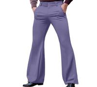 Pantalon chino pour homme de couleur unie avec devant plat et jambes larges, pantalon de jogging de travail et utilitaire tendance et fonctionnel, pantalon de travail droit, décontracté, facile