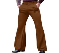 Pantalon chino pour homme de couleur unie avec devant plat et jambes larges, pantalon de jogging de travail et utilitaire tendance et fonctionnel, pantalon de travail droit, décontracté, facile