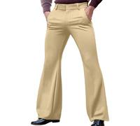 Pantalon chino pour homme de couleur unie avec devant plat et jambes larges, pantalon de jogging de travail et utilitaire tendance et fonctionnel, pantalon de travail droit, décontracté, facile