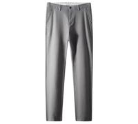 Pantalon chino pour homme en coupe droite - Pantalon classique en tissu avec jambe droite - Pantalon de loisirs polyvalent pour un look soigné au quotidien, Style_h02 Gris, XXL