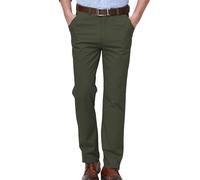 Pantalon chino pour homme - Pantalon chino pour homme - Coupe droite - Pour le travail et les loisirs - Pantalon slim chino avec stretch - Confortable - Pour le travail et les loisirs, vert, M