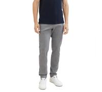 TOM TAILOR 1037547 Pantalon Chino Slim fit en piqué Stretch avec Ceinture, 32284-white Navy Zig Zag Structure, 36W x 34L Homme