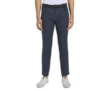 TOM TAILOR Denim Hommes Pantalon chino droit avec ceinture 1020451, 23976 - Navy Dobby Yarn Dye, 31W / 32L