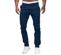 Pantalon chinos Skinny Coupe slim pour homme, droit, en jean stretch, léger, confort, pantalons d'affaires, bleu marine, 3XL