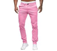 Pantalon chinos Skinny Coupe slim pour homme, droit, en jean stretch, léger, confort, pantalons d'affaires, rose, XL