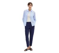 Pantalon cigarette en double crÃªpe femme Stefanel Bleu 48