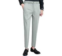 Pantalon classique Gurkha Naples pour homme, pantalon habillé fuselé à l'avant plat, pantalon d'été plissé sur le devant, abricot, 44