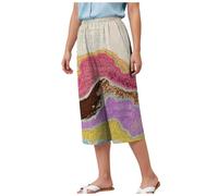 Pantalon Confortable Capri Charmant et Attractif Jambes Larges évasées pour tombé Fluide pour Transitions saisonnières et Temps