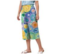 Pantalon Confortable Capri Charmant et Attractif Jambes Larges évasées pour tombé Fluide pour Transitions saisonnières et Temps