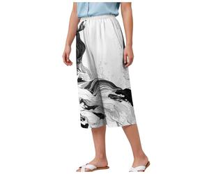 Pantalon Confortable Capri Charmant et Attractif Jambes Larges évasées pour tombé Fluide pour Transitions saisonnières et Temps
