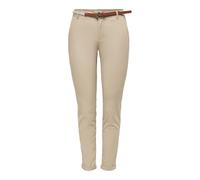 Pantalon coton femme Only Biana Beige 34x32