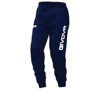 Givova Pantalon de jogging Mod. Moon en coton Big Logo Bleu M