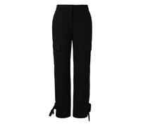 Pantalon coupe dÃ©contractÃ©e style cargo Ã jambes semi-larges femme COMMA Gris 44