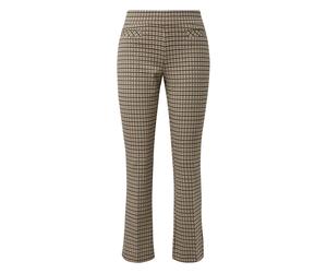 Pantalon court Ã©vasÃ© ajustÃ© Ã taille mi-haute femme COMMA Beige 44