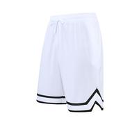 Pantalon court de basketball uni pour homme, Blanc., M