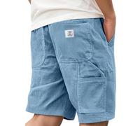 Pantalon court en velours côtelé pour homme Coupe ample Pantalon cargo stretch Grande taille Pantalon de loisirs Plusieurs poches Pantalon de travail Vintage Pantalon d'extérieur Respirant Pantalon de