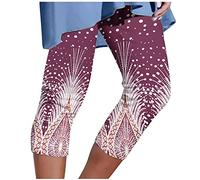 Pantalon Court Pour Femme Léger Uni Camouflage Collants Sans Pied Longueur 3/41 Pantalon De Travail Respirantes Décontracté Leggings Extensible Capri Pas Cher Pour Gym, Yoga,Loisirs Quotidiens