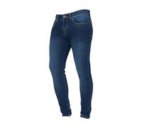 Pantalon crayon slim fit skinny stretch denim classique décontracté leggings jeans pantalon, noir foncé, Taille L