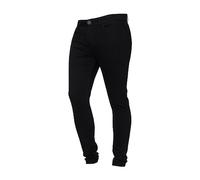 Pantalon crayon slim fit skinny stretch denim classique décontracté leggings jeans pantalon, noir, Taille S