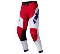 Alpinestars Racer Veil Pantalons de motocross, blanc-rouge, taille 34 pour homme