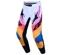 Alpinestars Supertech Dyna Pantalon de motocross, blanc/multicolore, Taille 36