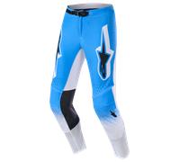 Alpinestars Supertech Scenz Pantalons de motocross, blanc-bleu, taille 32 pour homme