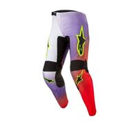 Pantalon Cross Enduro Trial ATV Alpinestars Fluid Lucent Blanc Rouge Jaune
