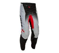 Fly Racing Kinetic DBK, pantalon en textile 30 Gris/Rouge/Noir Gris/Rouge/Noir