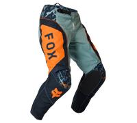 FOX 180 Image Print Pantalon de motocross, bleu-orange, taille 32 pour homme
