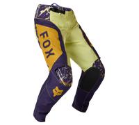 FOX 180 Image Print Pantalon de motocross, pourpre-jaune, taille 28 pour homme