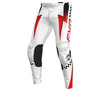 FXR Clutch Pro Pantalons de motocross, Blanc/Rouge/Noir, Taille 32