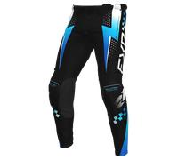 FXR Clutch Pro Pantalons de motocross, noir/bleu/blanc, Taille 28
