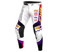 FXR Podium Gladiator MX White, pantalon en textile 30 Blanc/Mauve/Rouge/Jaune Néon Blanc/Mauve/Rouge/Jaune Néon