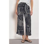 Pantalon culotte 7/8 taille haute à motifs