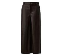 Pantalon culotte en similicuir Taille haute Ourlet ouvert femme s.Oliver Marron 48