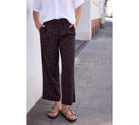 Pantalon-culotte taille mi-haute à motif léopard