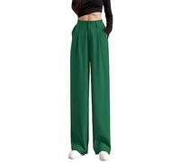 Pantalon d'affaires pour femme, style campagnard, rétro, avec cordon de serrage, coupe ajustée, pantalon d'escalade, Vert, L