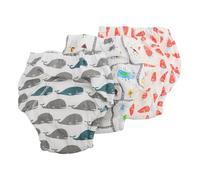 Pantalon D'apprentissage 4 Couches 3 Pièces Bébé | Taille Entraînement Propreté, Taille Élastique, Couche Imperméable, Usage Quotidien pour Bébé Garçon Fille Plusieurs styles