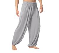 Pantalon d'arts martiaux en polyester pour pratiquer le Shaolin Kung Fu Tai Chi et Wing Chun - Coupe décontractée pour les mouvements actifs - Taille 3XL - Gris clair