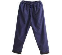 Pantalon d'arts Martiaux en Pur Coton d'hiver Pantalon Sarouel de Kung Fu Chinois Pantalon de Yoga Ample Pantalon de Tai Chi, Pantalon de Costume Tang Vêtements D'Entraînement