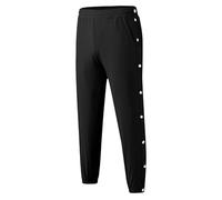 Pantalon de basket-ball détachable pour homme avec bouton-pression latéral, pantalon de survêtement athlétique bas ouvert post-chirurgie, Noir , L