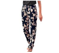 Pantalon de beach-volley pour femme - Taille haute - Imprimé facile - Pantalon long - Boho - Poches - Imprimé bohème - Poches faciles - Pantalon de plage - Pantalon long - Pantalon fluo court pour