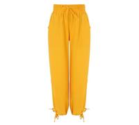 Pantalon de bikini pour femme - Pantalon de jogging ample avec taille haute et ailes d'ange - Noir, jaune, M
