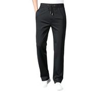 Pantalon de bureau pour homme Coupe slim, Pantalon de travail pour homme Extensible avec élastique à la taille Cordon de serrage avec poches Pantalon formel à coupe décontractée Uni Pantalon droit à